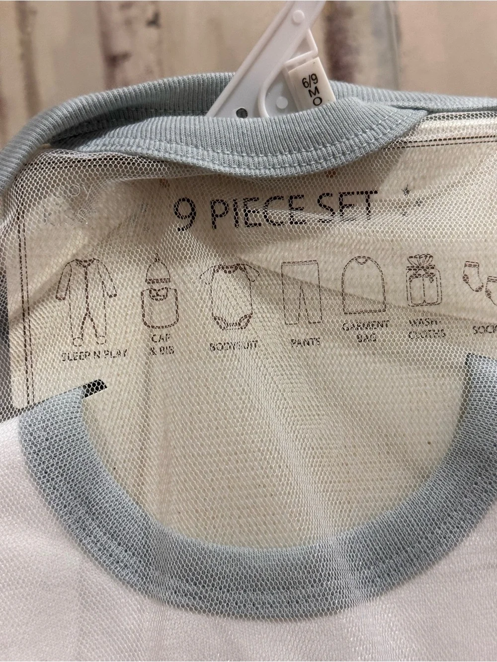 Soft Blue 'Little Man' Bib & Layette Set for Babies